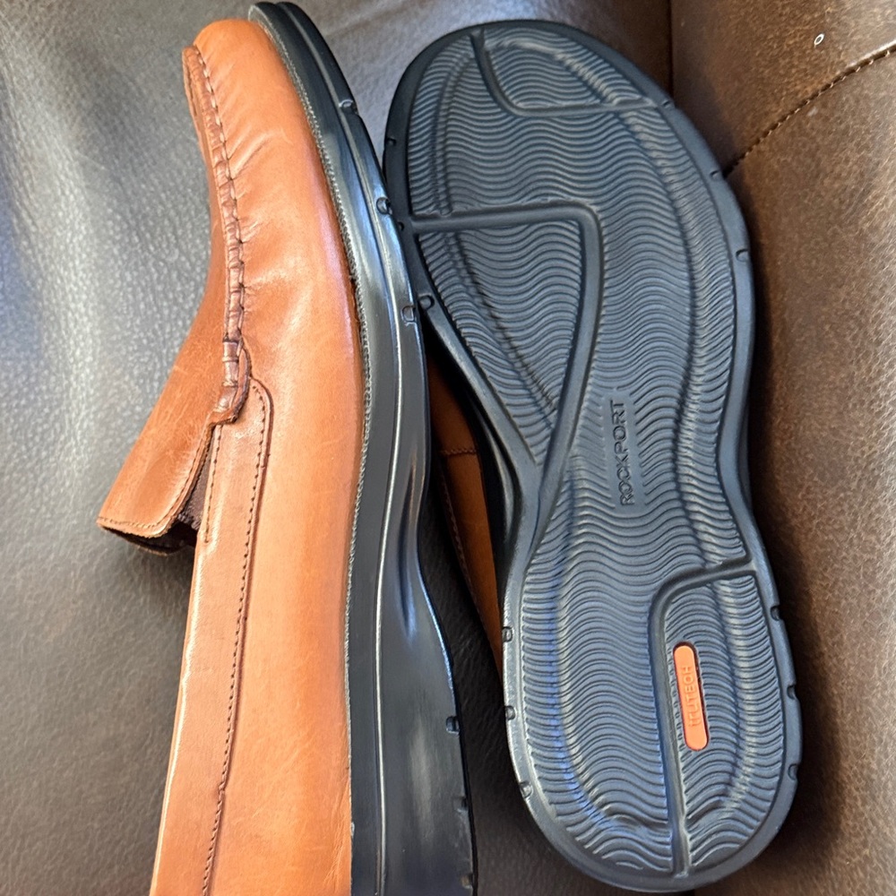 Rockport NEW Men's Tan Leather Slip-On Loafers Size 10 M - Picture 2 of 8